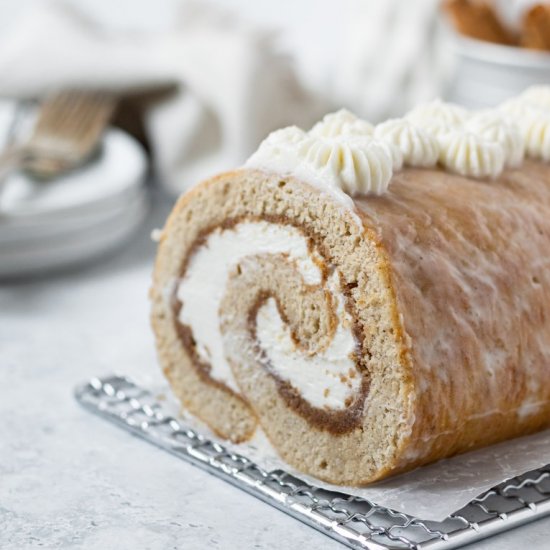 Cinnamon Swiss Roll Cake