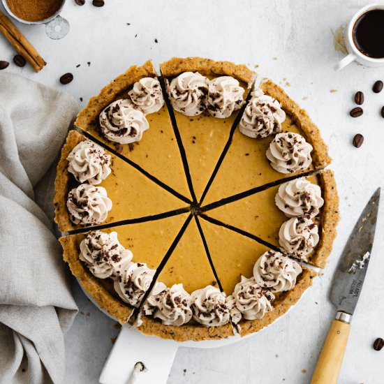 Vegan pumpkin custard pie