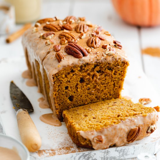 Vegan pumpkin pecan bread