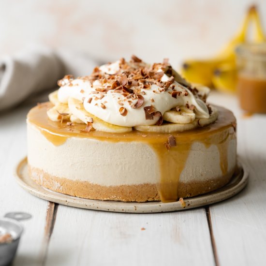 Vegan banoffee cheesecake