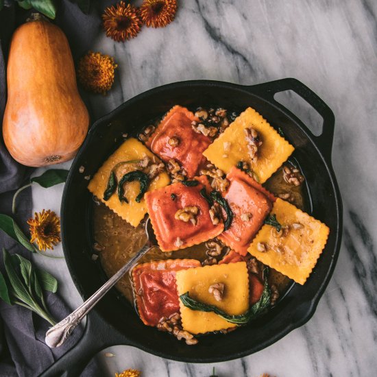 Sage Brown Butter Sauce & Ravioli