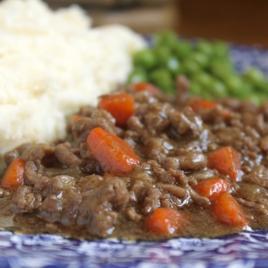 mince & tatties (meat & potatoes)