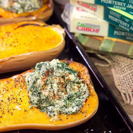 Spinach Artichoke Stuffed Squash