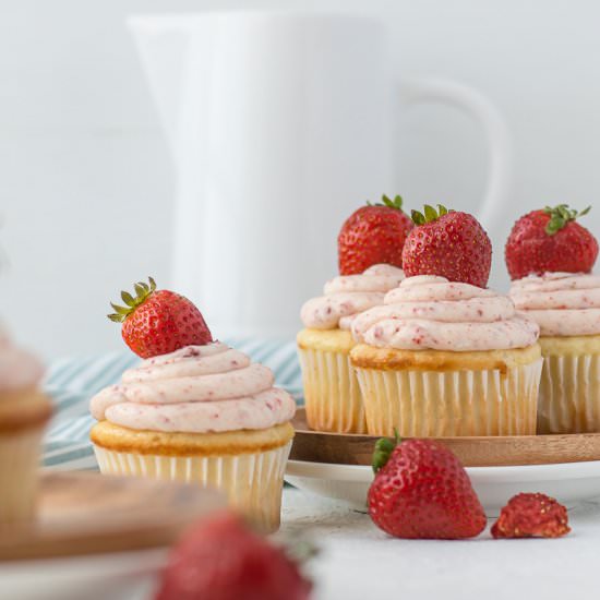 Strawberry Filled Cupcakes