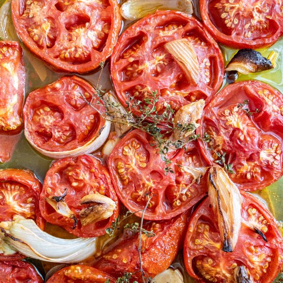 Slow Roasted Balsamic Tomatoes