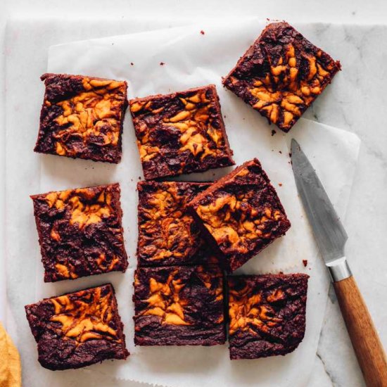 Easy Vegan Pumpkin Brownies