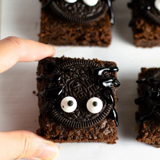 Nutella Spider Brownies