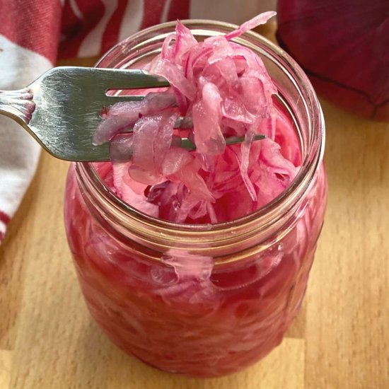 Pink Pickled Onions