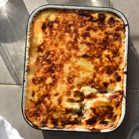 FODMAP friendly vegetarian moussaka