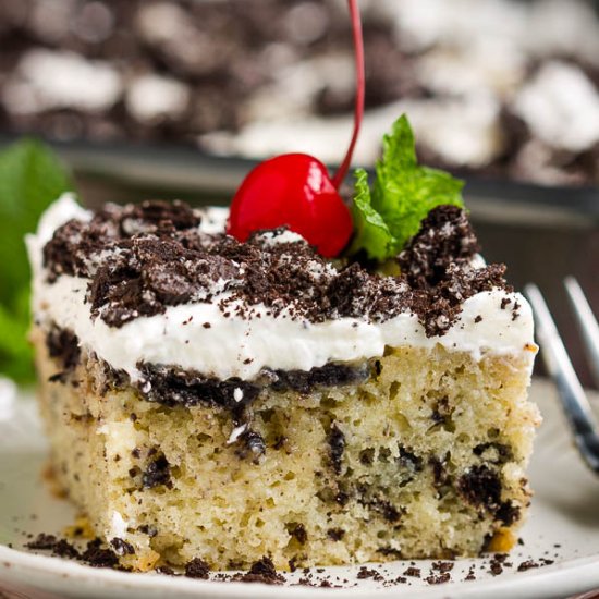 Oreo Poke Cake