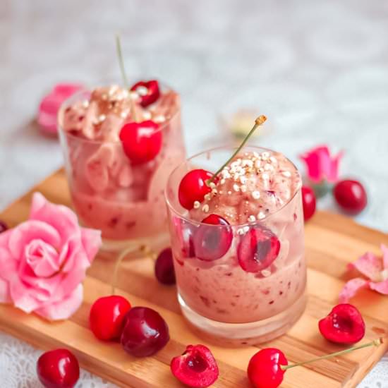 Vegan cherry ice cream