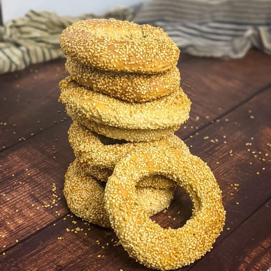 Greek Sesame Seed Bagels