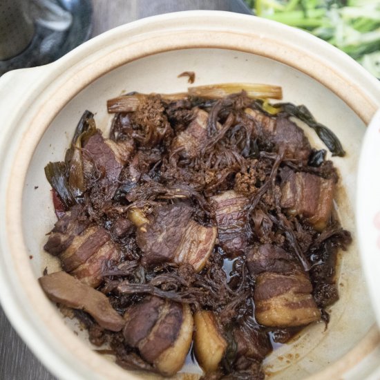 Sun dried cauliflower and pork stew