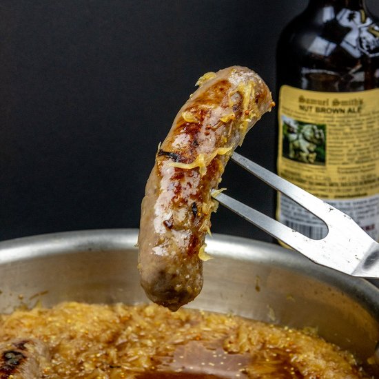 How to pan fry bratwurst-Beer Brats