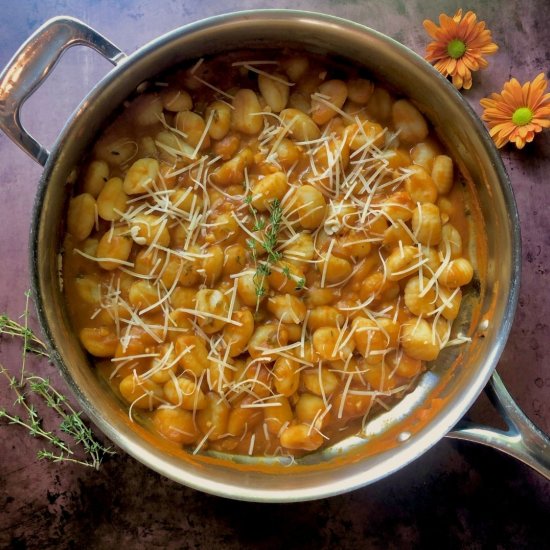 Gnocchi with Pumpkin Thyme Sauce