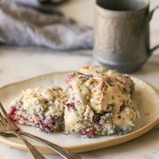 Glazed Berry Drop Biscuits