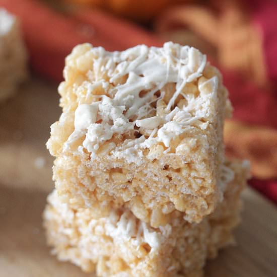 Pumpkin Rice Krispies Treats