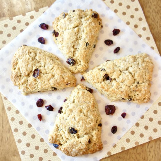 Cranberry Oat Scones