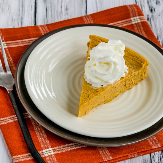 Sugar-Free Pumpkin Cheesecake Pie