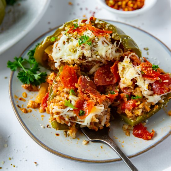 Instant Pot Pizza Stuffed Peppers