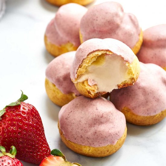 Strawberry Cream Puffs