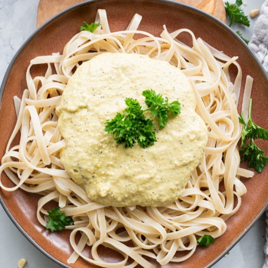 NO-COOK VEGAN ALFREDO