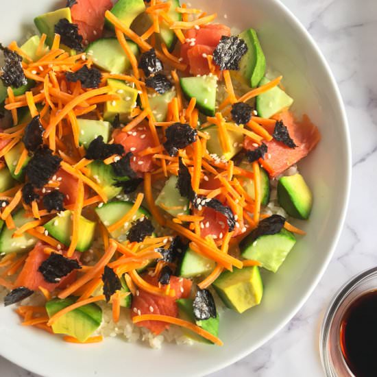 Smoked Salmon Sushi Bowl Recipe