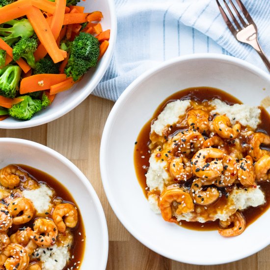 Teriyaki Shrimp with Cauliflower