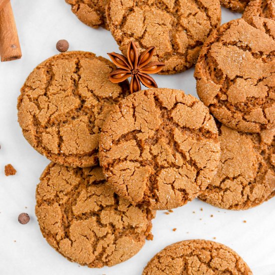 Chewy Ginger Molasses Cookies