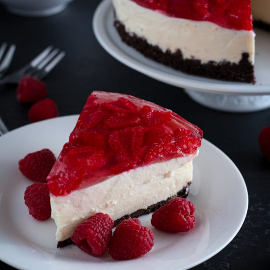 Raspberry Jelly Cheesecake