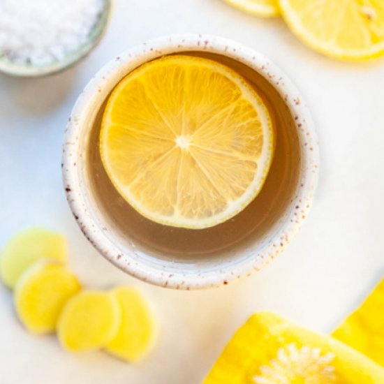 Garlic Ginger Lemon Broth & Tea