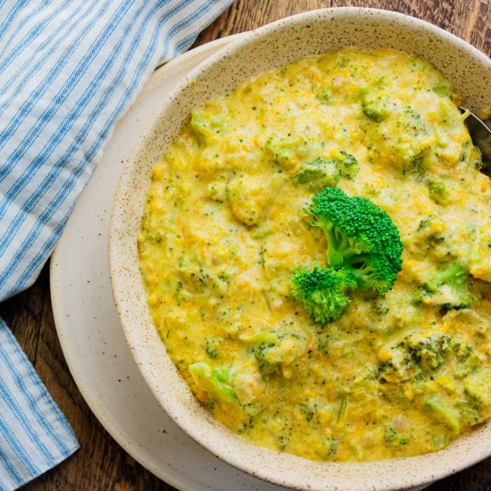 Homemade Broccoli Cheddar Soup