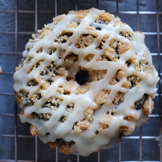 Vegan Blueberry Streusel Donuts