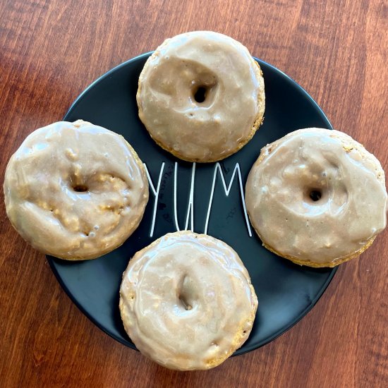 Baked Pumpkin Doughnuts with Maple