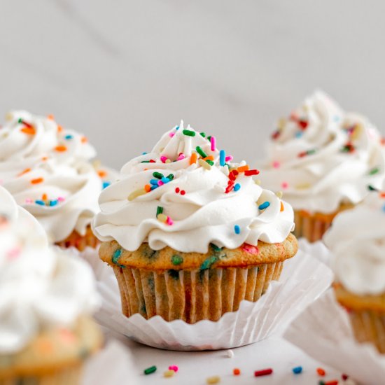 Small Batch Vegan Funfetti Cupcakes