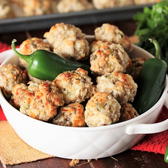 Jalapeno Pepper Jack Sausage Balls