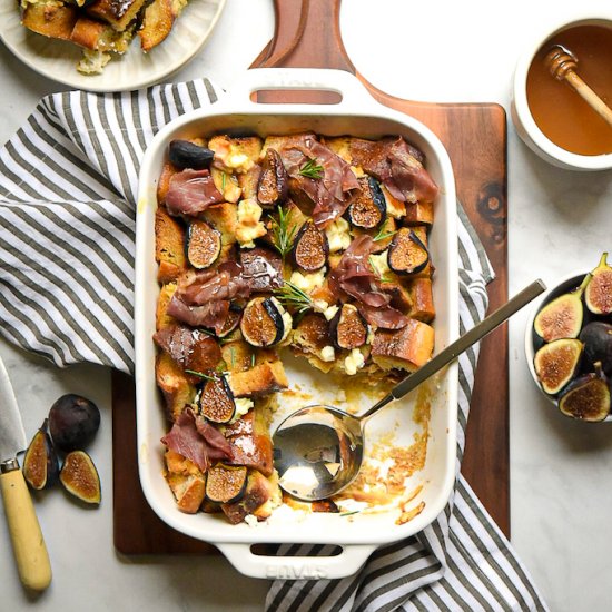 Fig Goat Cheese Bread Pudding