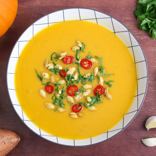 Pumpkin and Sweet Potato Soup