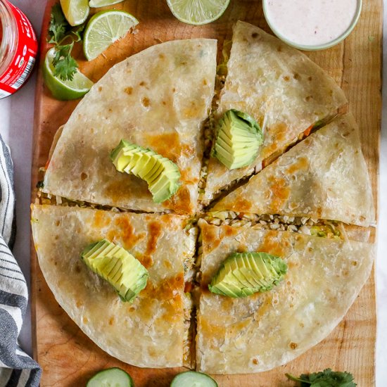 Korean BBQ Chicken Quesadillas