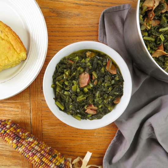 Southern Turnip Greens with Bacon