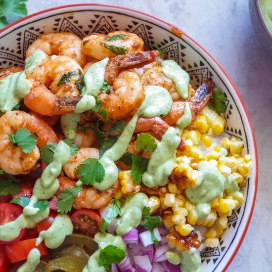 SPICY FAJITA SHRIMP RICE BOWLS