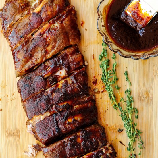 Sous Vide Baby Back Ribs with Honey