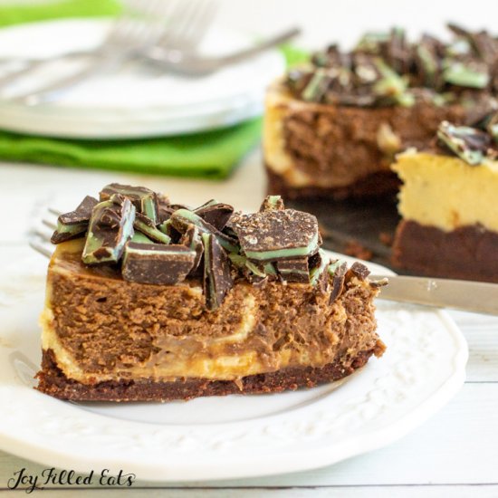 Dark Chocolate Mint Cheesecake