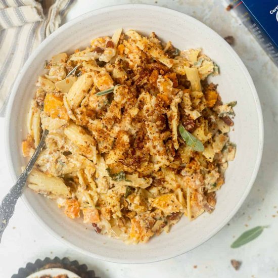 Butternut Squash Goat Cheese Pasta