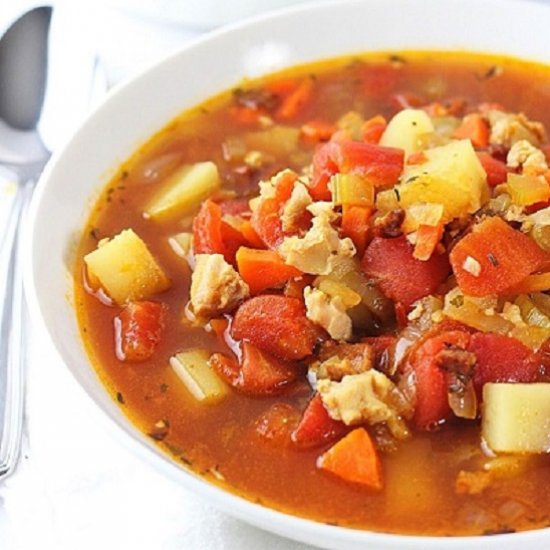 easy Manhattan clam chowder