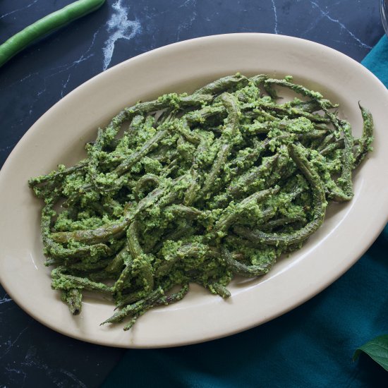 Pistachio Pesto Green Beans