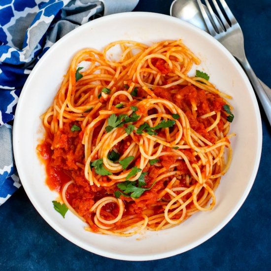 Easy Pumpkin Marinara Pasta Sauce