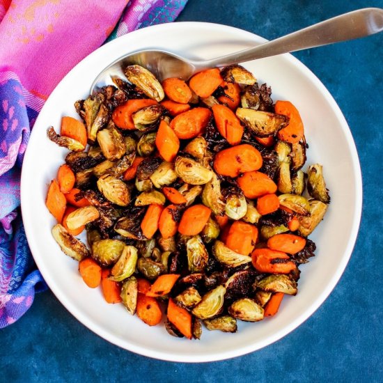 Roasted Brussels Sprouts & Carrots