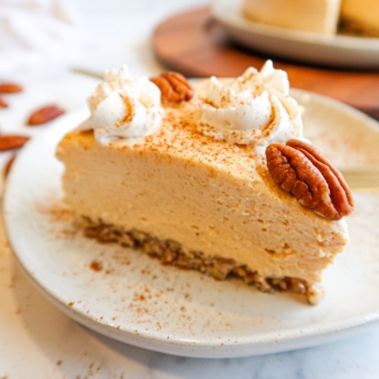 Low Carb No Bake Pumpkin Cheesecake