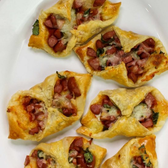 Sausage and cheese puff pastry